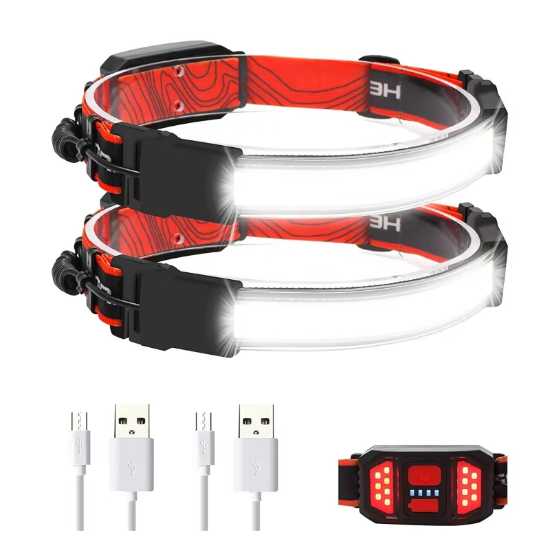 USB-Rechargeable COB LED Headlamp – 230° Wide Beam