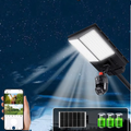 800W Dusk-to-Dawn IP65 Solar Floodlight with Monitor – Wall/Rod Mount