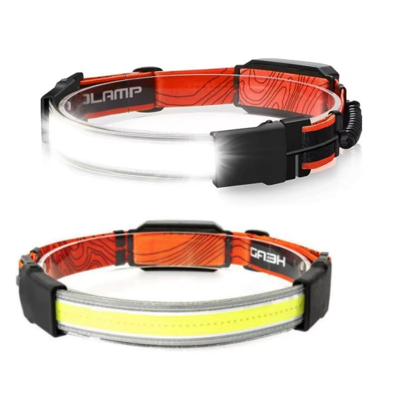 USB-Rechargeable COB Headlamp – 230° Wide Beam
