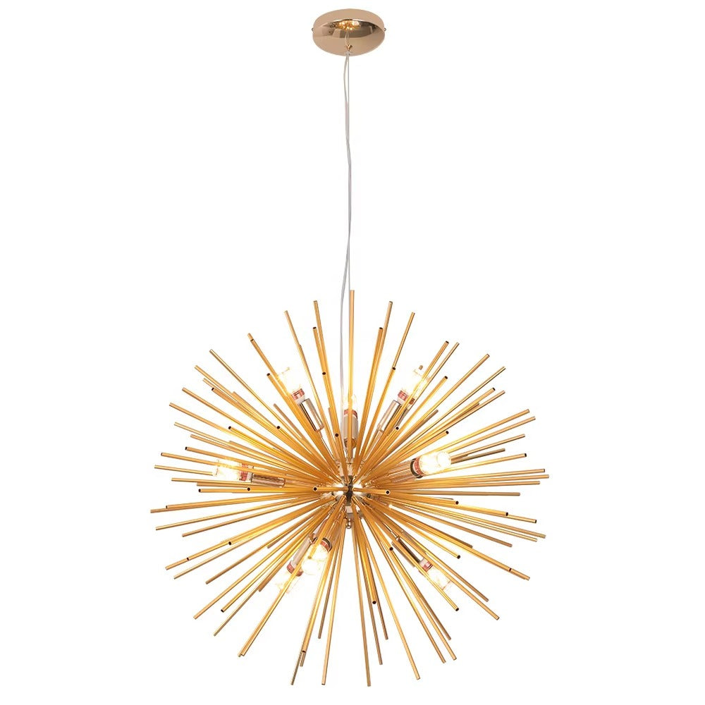 European Modern Golden Aluminum LED Pendant Light – Sea Urchin Style