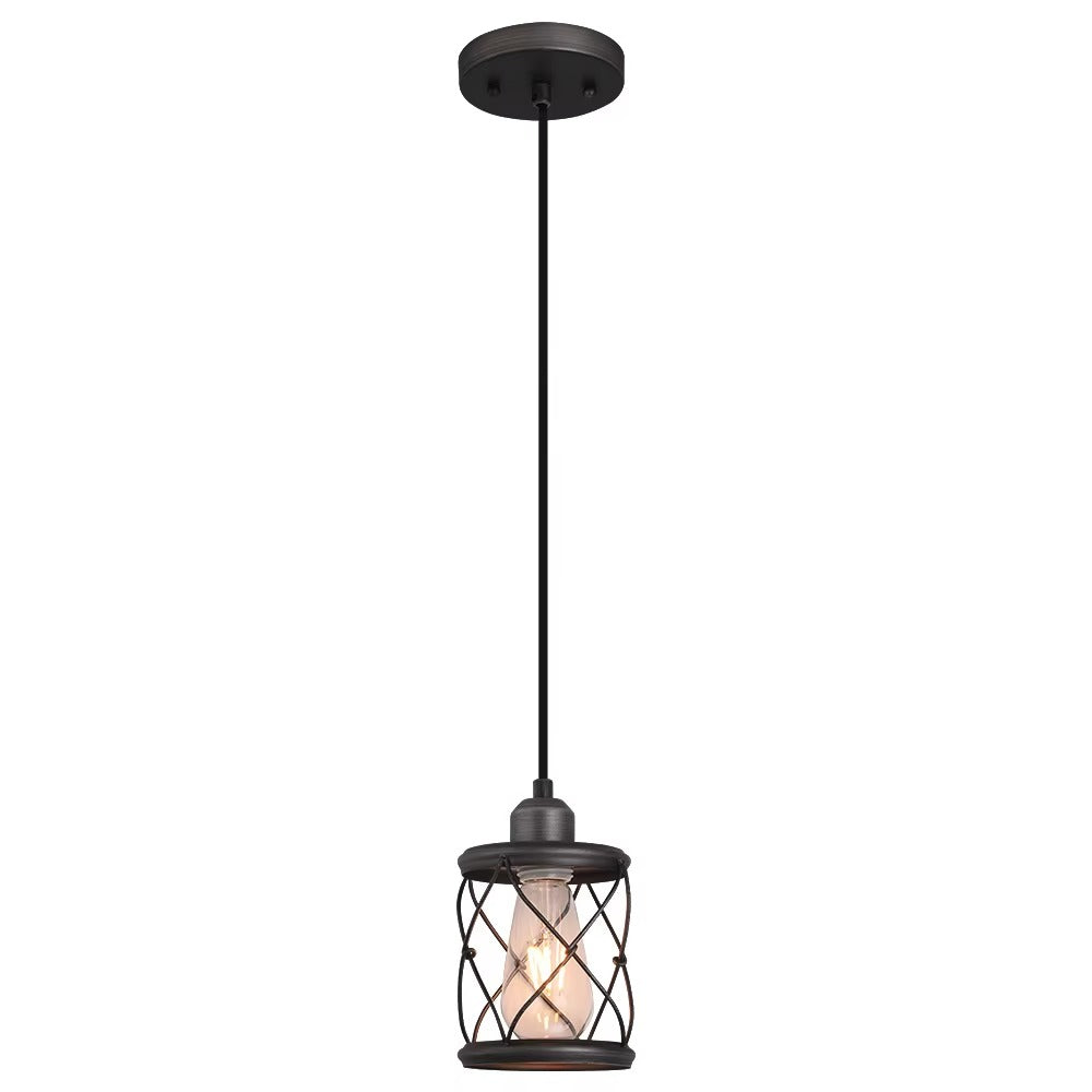 Metal Cage Hanging Pendant Light – Nordic Style for Restaurant Hotel Kitchen