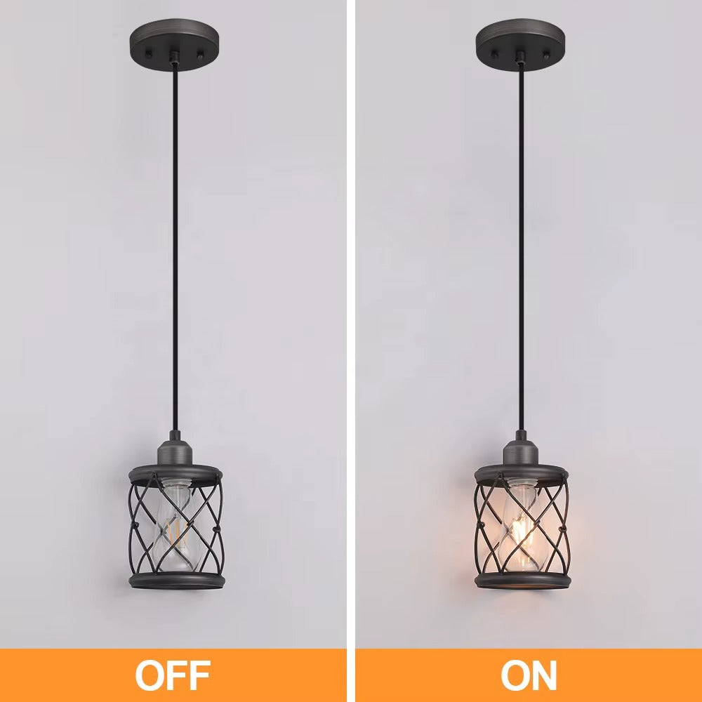 Metal Cage Hanging Pendant Light – Nordic Style for Restaurant Hotel Kitchen