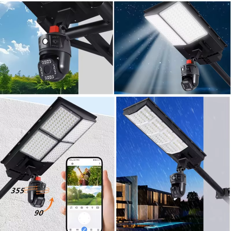 Dusk-to-Dawn IP65 Solar Security Flood Light with Wireless Surveillance