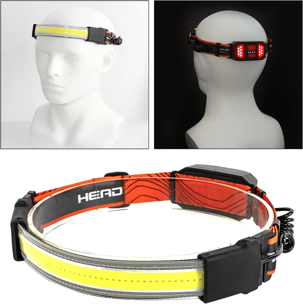 USB-Rechargeable COB Headlamp – 230° Wide Beam
