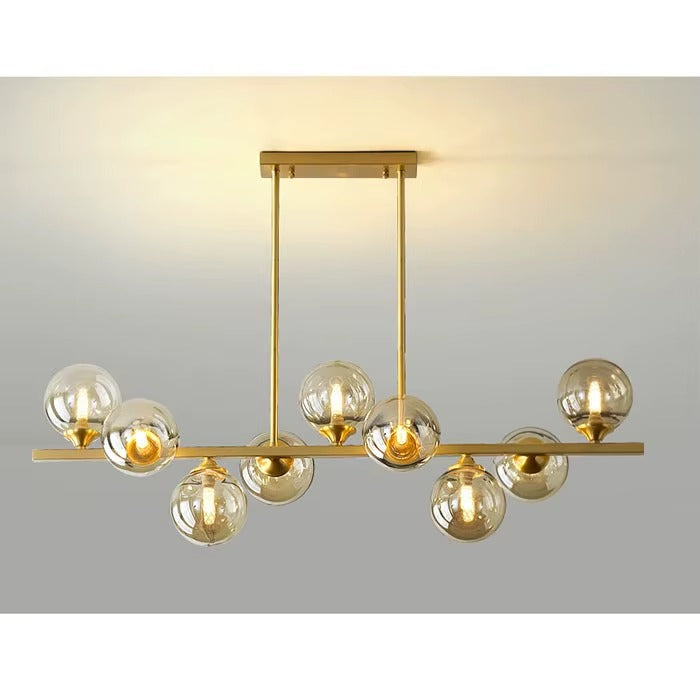 Modern Golden Glass Pendant Light – Iron Art Decorative