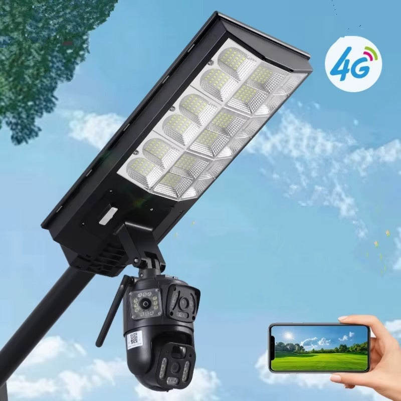 Dusk-to-Dawn IP65 Solar Security Flood Light with Wireless Surveillance
