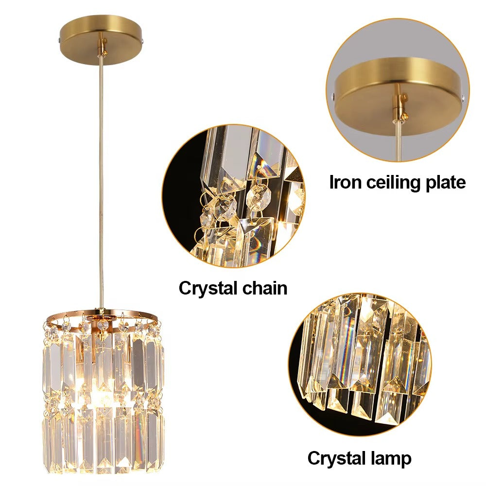Modern Gold Crystal Pendant Light – Contemporary Design