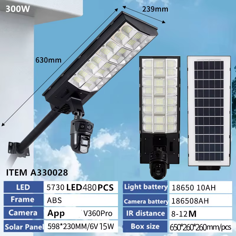 High-Brightness Waterproof Solar Flood Light with Wireless Surveillance