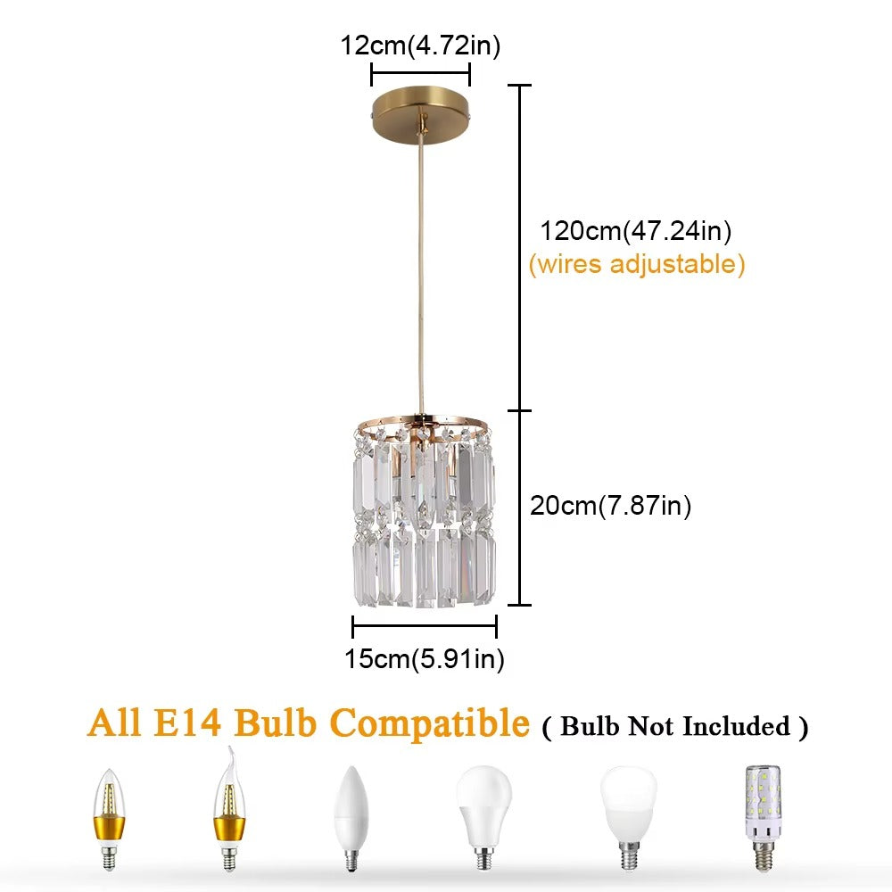 Modern Gold Crystal Pendant Light – Contemporary Design