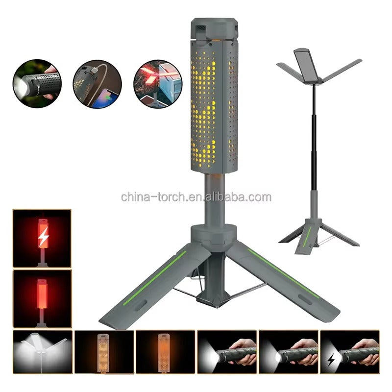 16-Function Rechargeable Folding Work Lamp – 270° Stepless Dimming