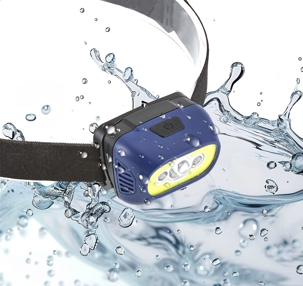 Rechargeable Motion Sensor COB Headlamp – Waterproof with Red Light