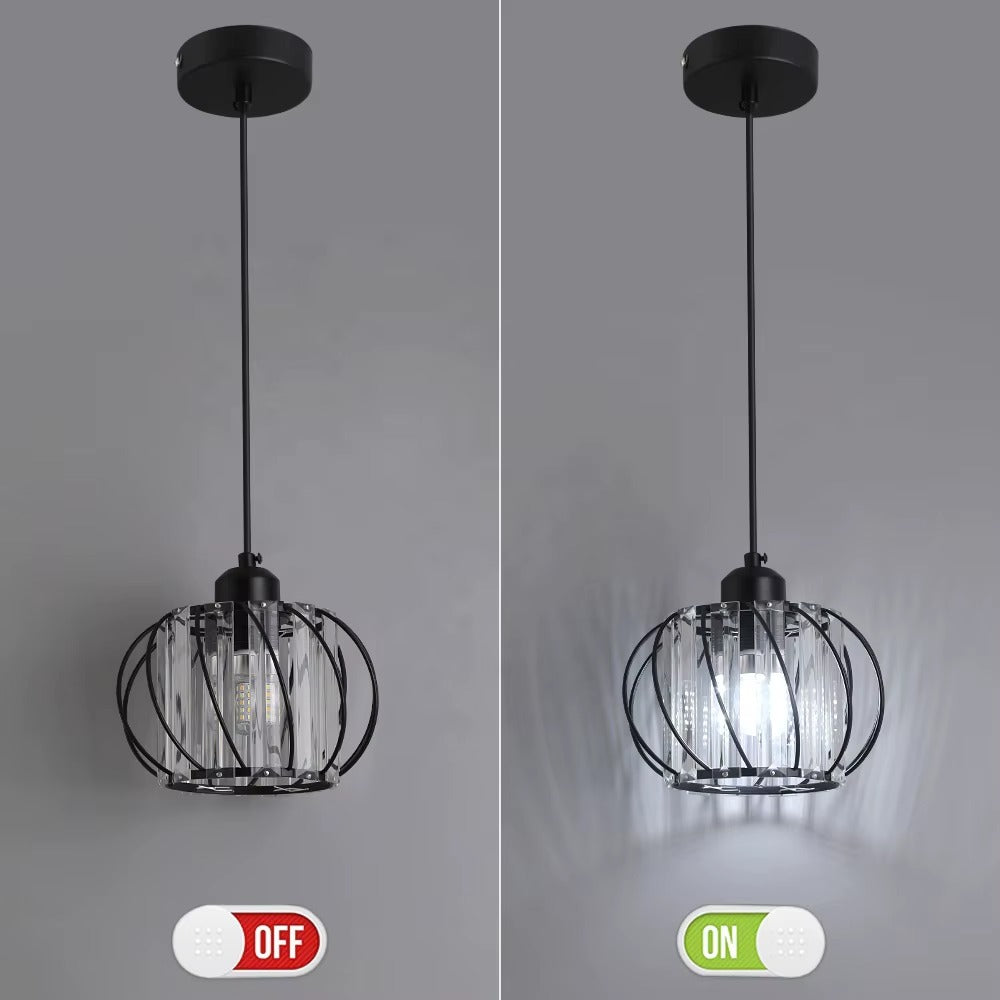 Modern LED Glass Strip Pendant Lamp for Bar