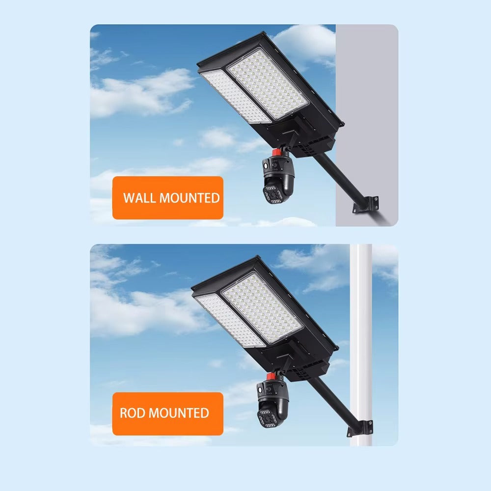 Smart App-Controlled Solar Floodlight with Integrated Monitoring (400W/500W/600W)