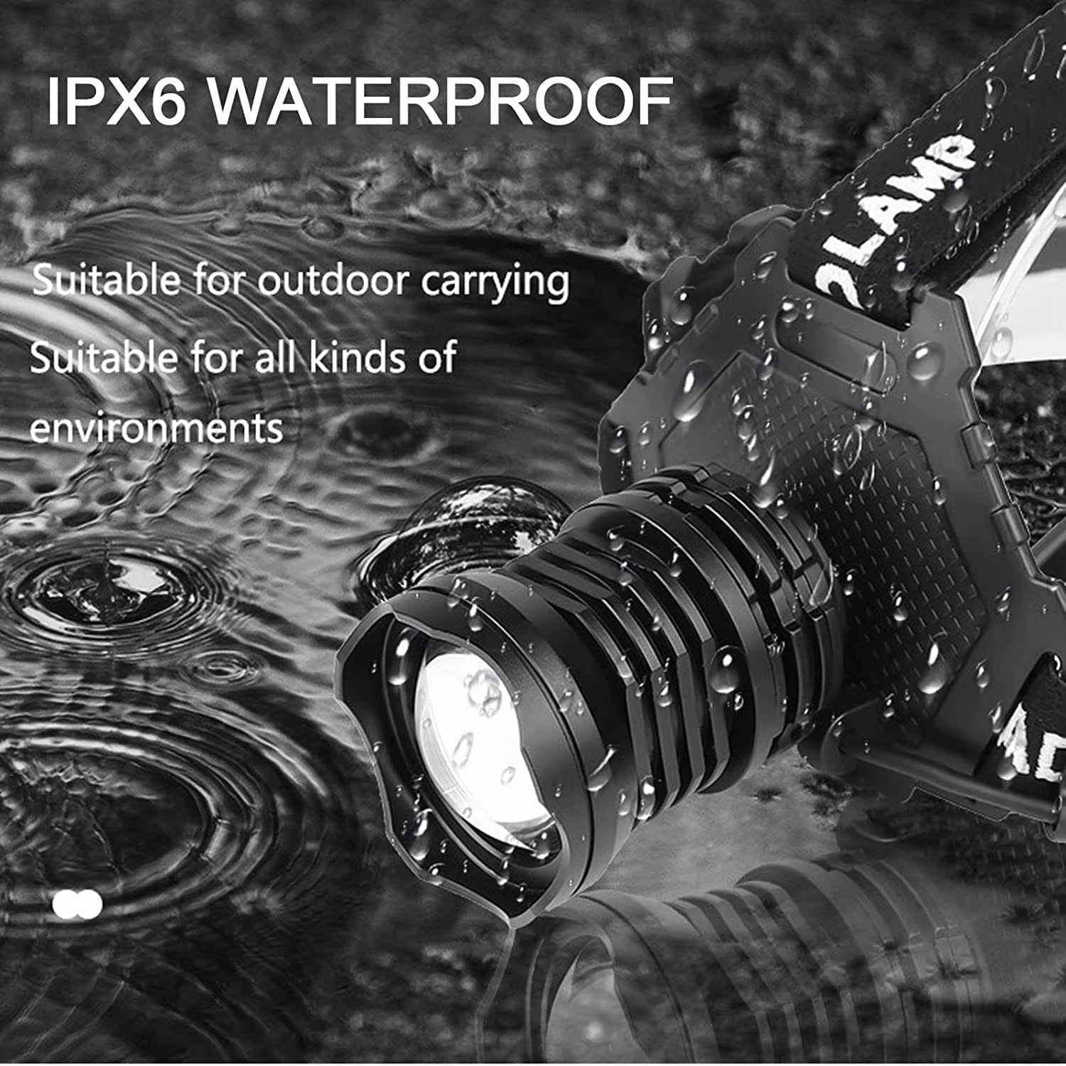 1000lm P70 Rechargeable Headlamp – Super Bright & Waterproof