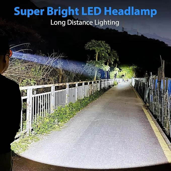 Solar-Powered Portable Headlamp – Africa Night Safe with Power Display