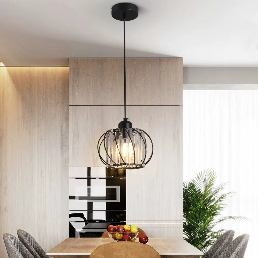 Modern LED Glass Strip Pendant Lamp for Bar