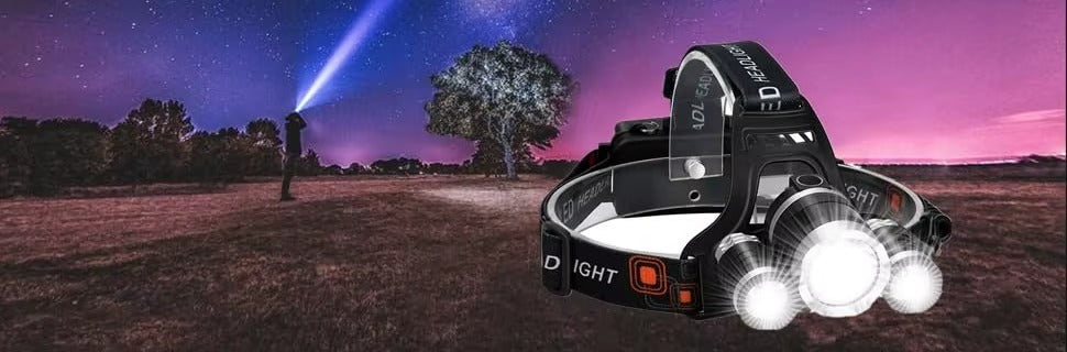 Rechargeable LED Headlamp – 4 Modes, 90° Adjustable